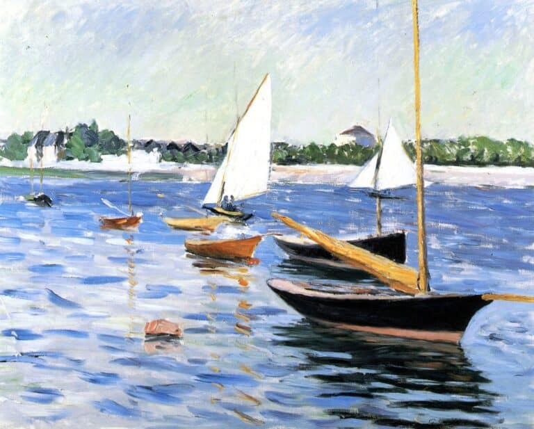 Voiliers à Argenteuil de Caillebotte Gustave Caillebotte