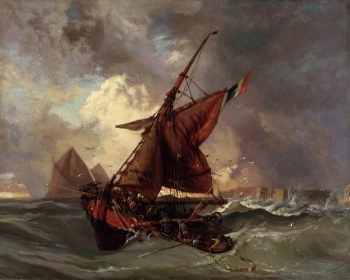 Des navires en pleine tempête – Eugène Delacroix Eugène Delacroix