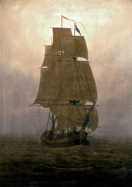 Segelschiff im Nebel – Caspar David Friedrich Caspar David Friedrich