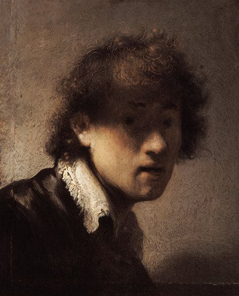 Autoportrait à un jeune âge – Rembrandt van Rijn Rembrandt van Rijn