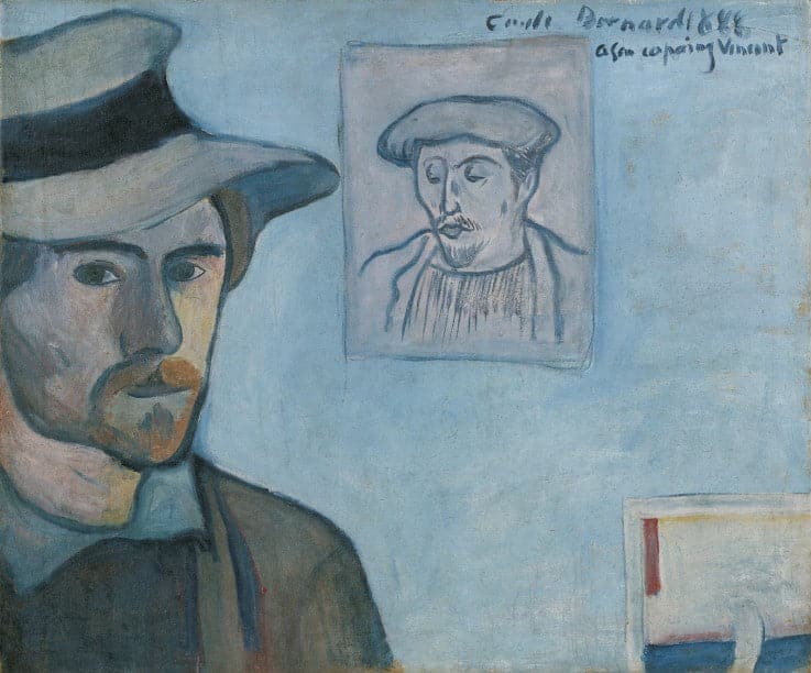 Autoportrait avec le portrait de Gauguin – Paul Gauguin Paul Gauguin