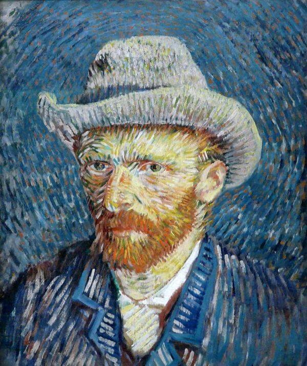 Autoportrait avec un chapeau de feutre gris – Van Gogh Autoportraits de Vincent van Gogh