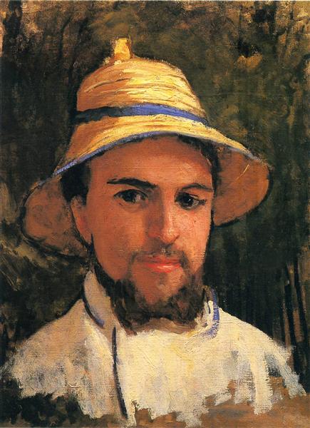 Autoportrait avec casque à pointe – Caillebotte Gustave Caillebotte