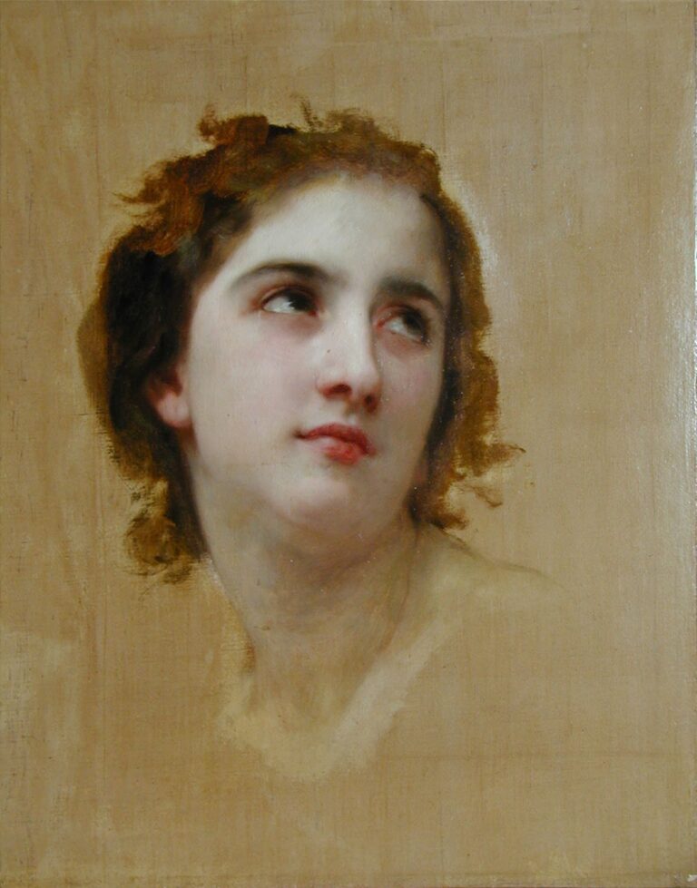 Croquis d’une jeune femme – William Bouguereau William Bouguereau