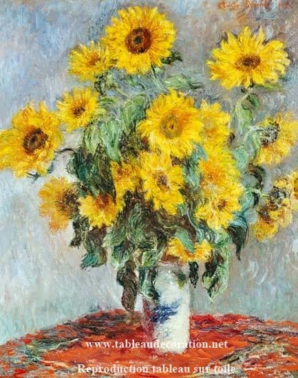 Bouquet de tournesols – Claude Monet tableau fleur Claude Monet