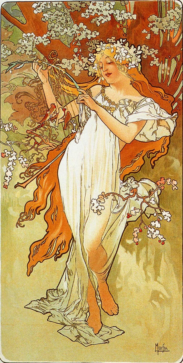 Printemps – Mucha Alphonse Mucha