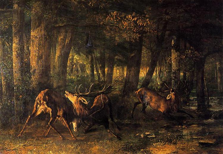 Le Rut du printemps Combat de cerfs – Gustave Courbet Gustave Courbet
