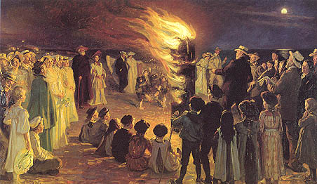 Feu de joie de la St-Jean sur la plage de Skagen – Peder Severin Kroyer Peder Severin Krøyer