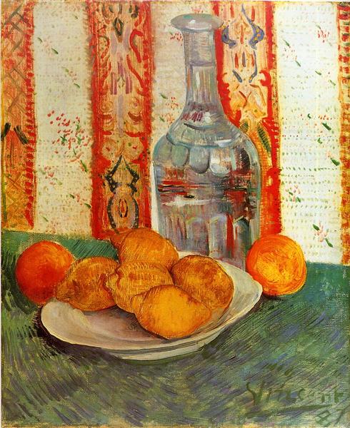 Nature morte avec la bouteille et des citrons – Van Gogh Vincent Van Gogh