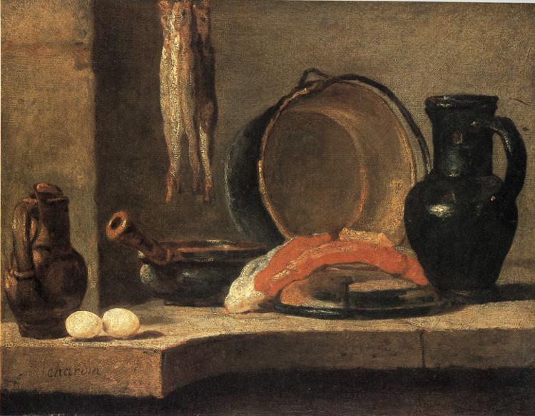 Nature morte avec des harengs – Jean Siméon Chardin Jean Siméon Chardin