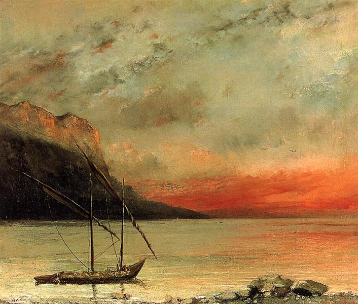 Coucher de soleil sur le lac de Genève – Gustave Courbet Gustave Courbet