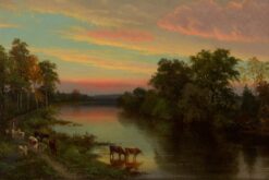 Coucher de soleil avec des vaches – John Frederick Kensett John Frederick Kensett