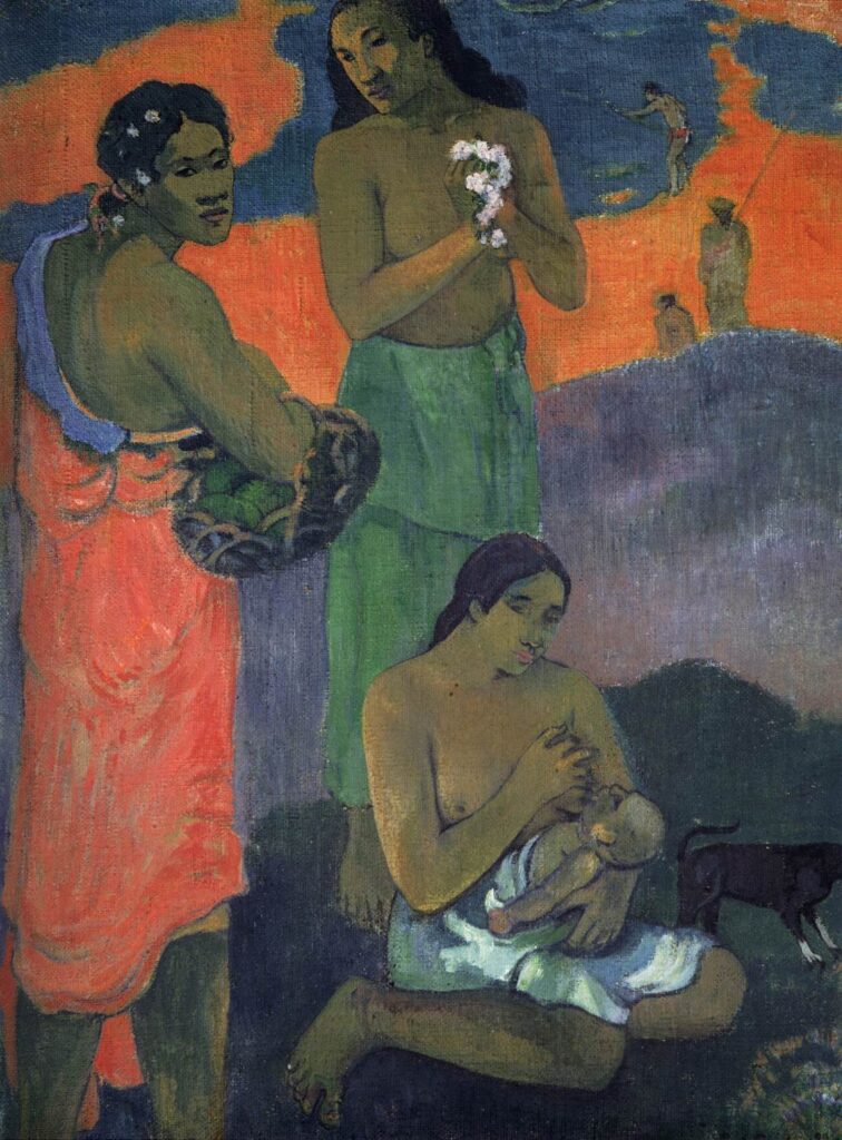 Femmes au bord de la mer (La maternité) – Paul Gauguin Paul Gauguin