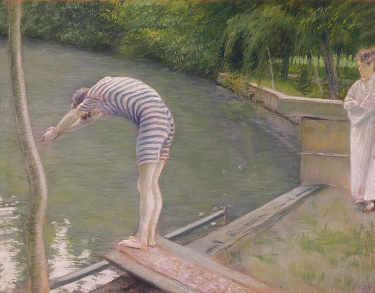 Le baigneur ou le plongeur – Caillebotte Gustave Caillebotte