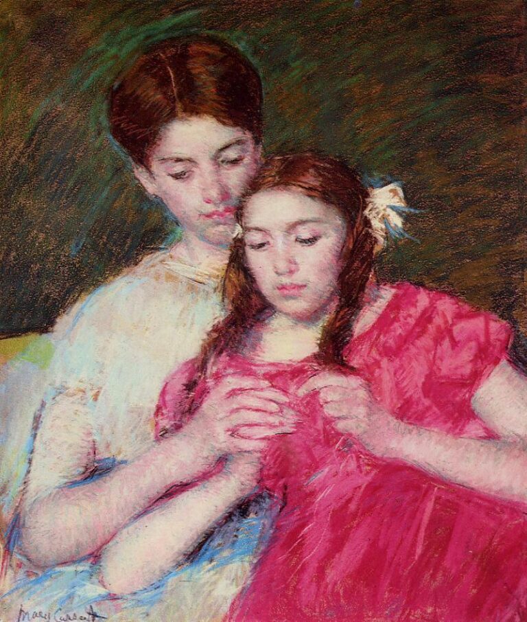 La leçon de crochet – Mary Cassatt Mary Cassatt