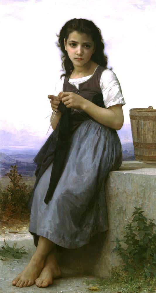 La tricoteuse de William Bouguereau William Bouguereau