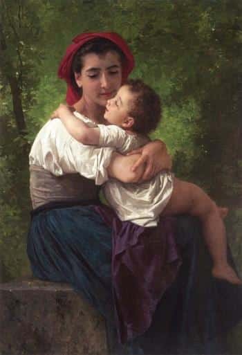 Le petit câlin – William Bouguereau William Bouguereau