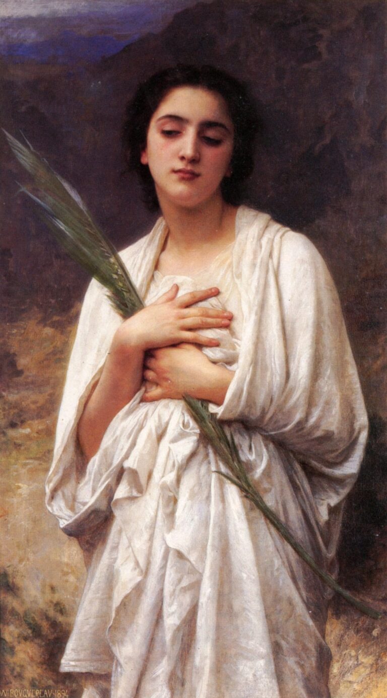 La feuille de palmier – William Bouguereau William Bouguereau