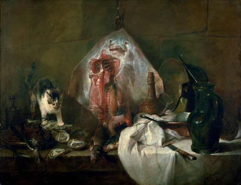 Le rayon ou, l’intérieur de la cuisine – Jean Siméon Chardin Jean Siméon Chardin