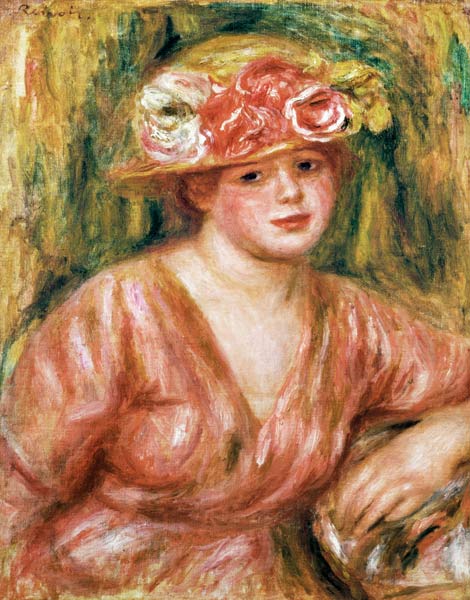 Le chapeau rose ou le portrait de Lady Hessling – Pierre-Auguste Renoir Pierre-Auguste Renoir