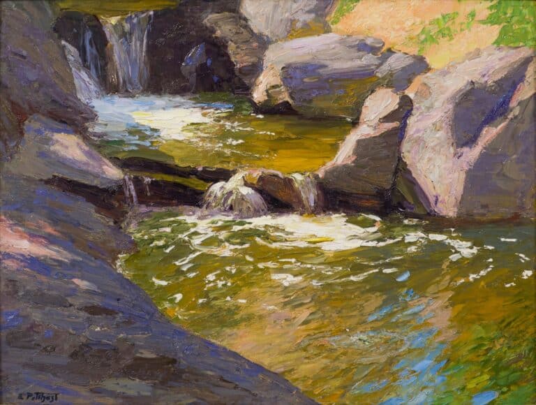 The Waterfall – Edward Henry Potthast Edward Henry Potthast