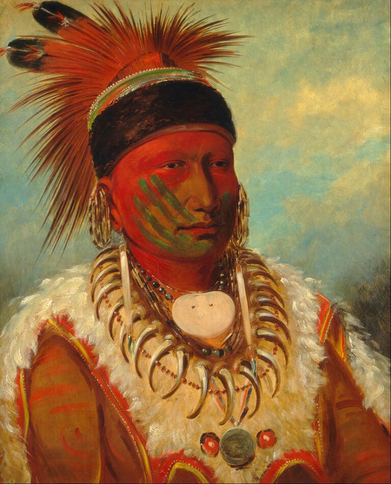 The White Cloud, Head Chief of the Iowa – George Catlin George Catlin