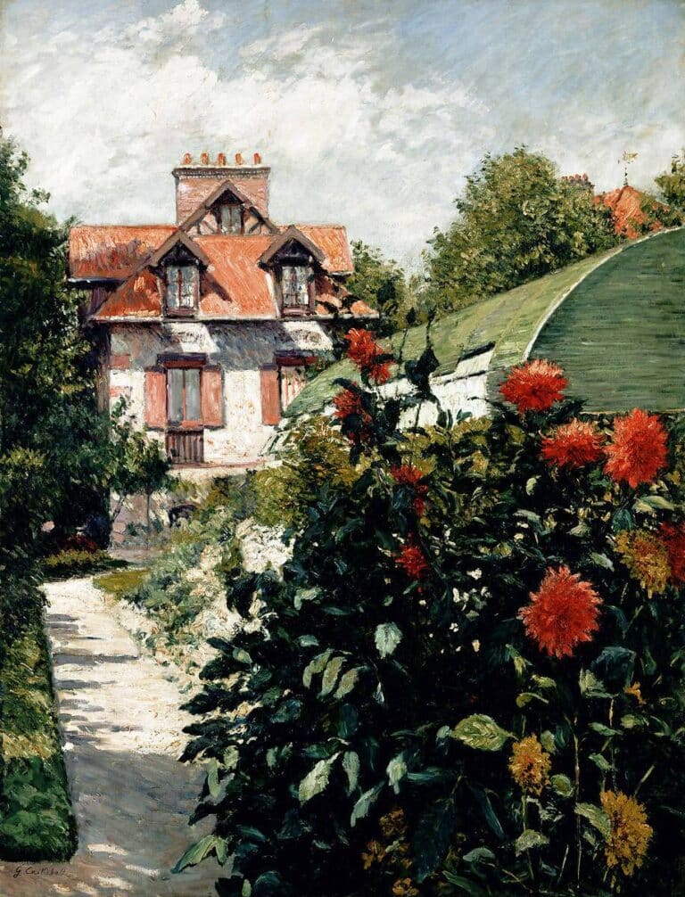 Les Dahlias, jardin du Petit Gennevilliers, 1893- Caillebotte Gustave Caillebotte