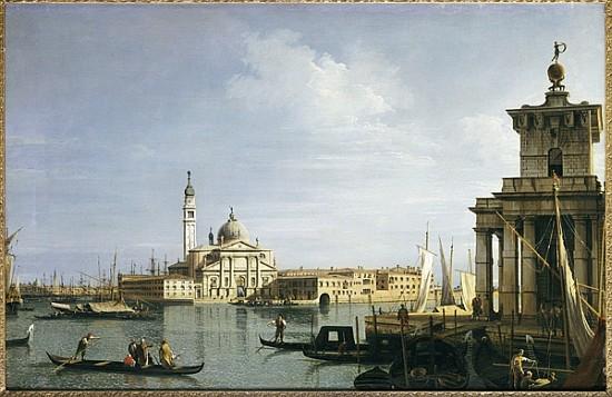 L’île de San Giorgio Maggiore, à Venise, avec la Punta della Dogana et de nombreux bateaux – Giovanni Antonio Canal Giovanni Antonio Canal