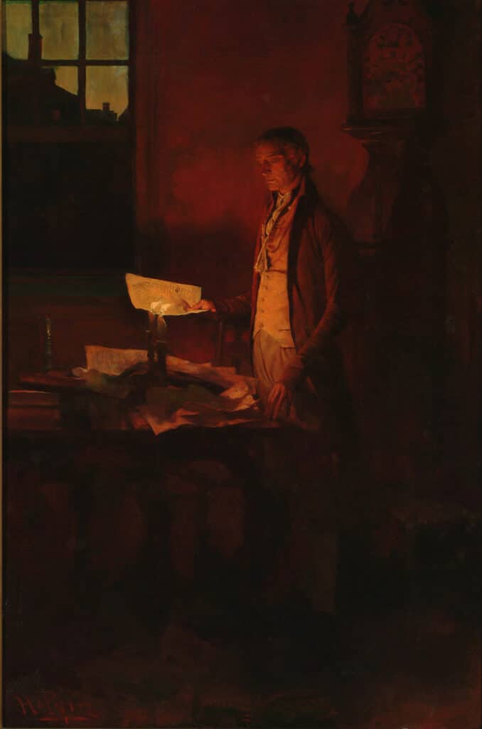 Thomas Jefferson Writing the Declaration of Independence – Howard Pyle Howard Pyle