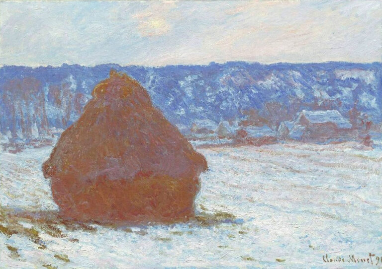 Meule, effet de neige, temps couvert – Claude Monet Claude Monet