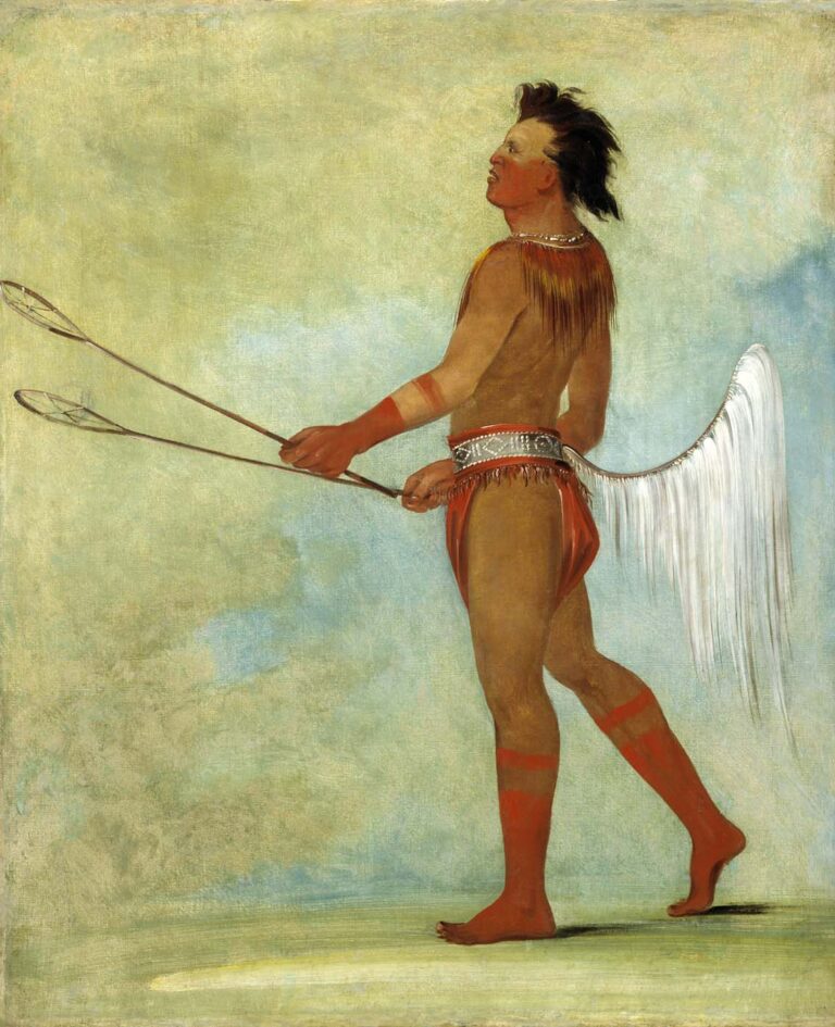 Tul-lock-chísh-ko, Drinks the Juice of the Stone, in Ball-player’s Dress (Choctaw) – George Catlin George Catlin