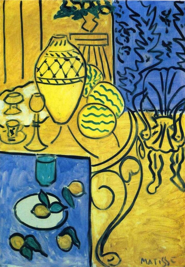 Intérieur en jaune et bleu – Matisse Henri Matisse