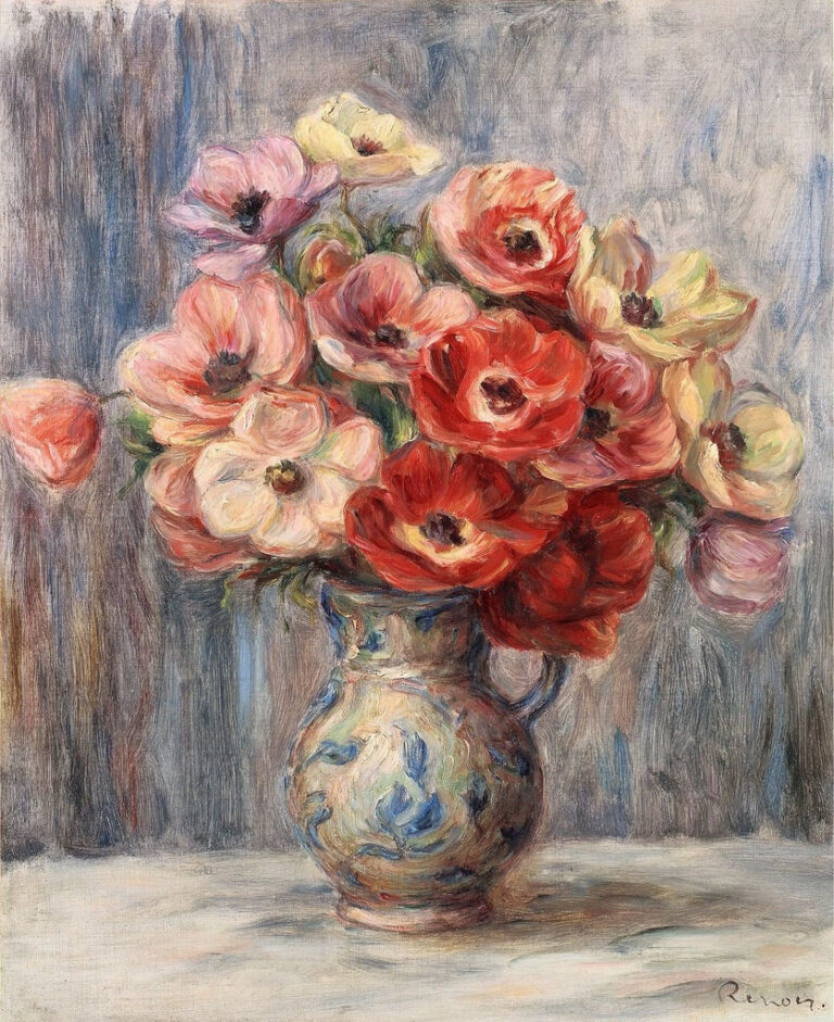 Botte de fleurs dans la cruche de céramique – Pierre-Auguste Renoir Pierre-Auguste Renoir