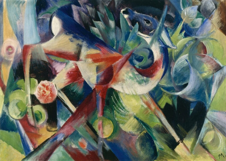 Biche dans le jardin fleuri – Franz Marc Franz Marc