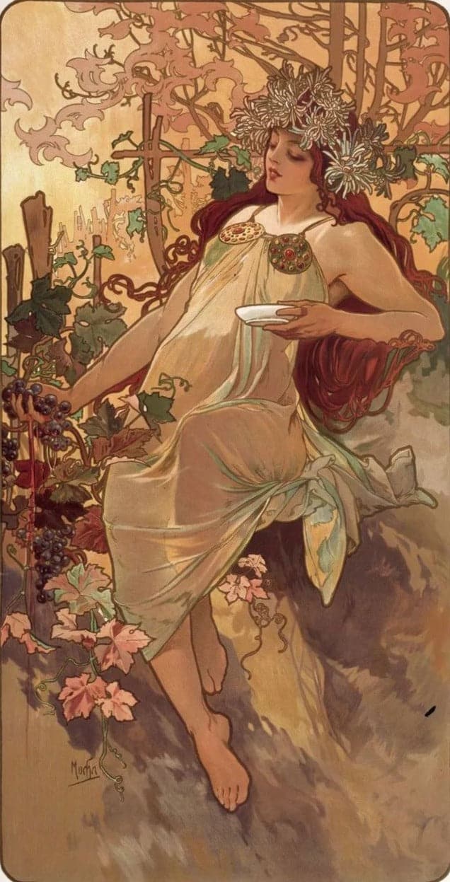 Saisons de l’automne – Mucha Alphonse Mucha