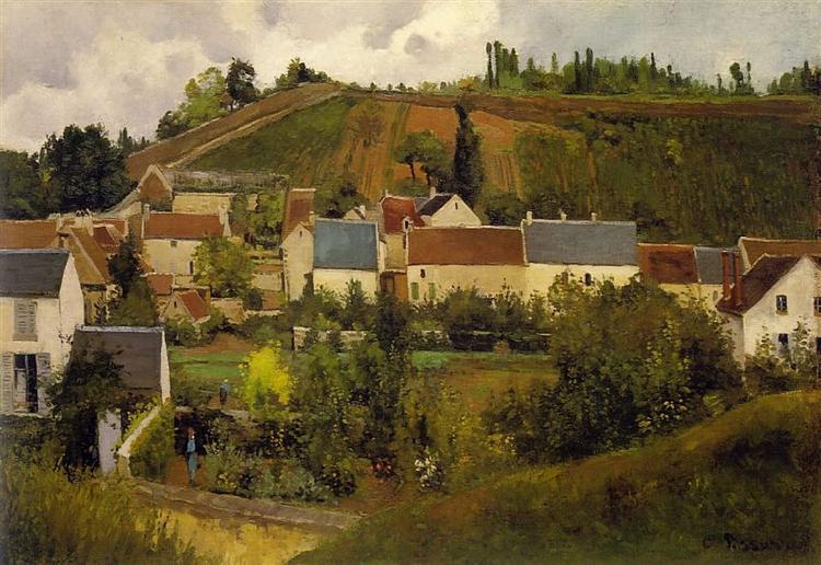 Vue de l’Hermitage, collines de Jallais, Pontoise – Camille Pissarro Camille Pissarro