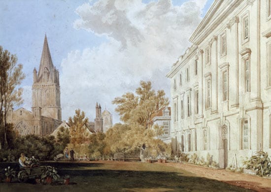 Vue de la cathédrale de l’église du Christ et du jardin – William Turner William Turner