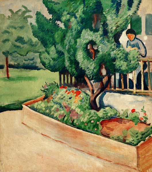 Devant la maison à Tegernsee I – August Macke August Macke