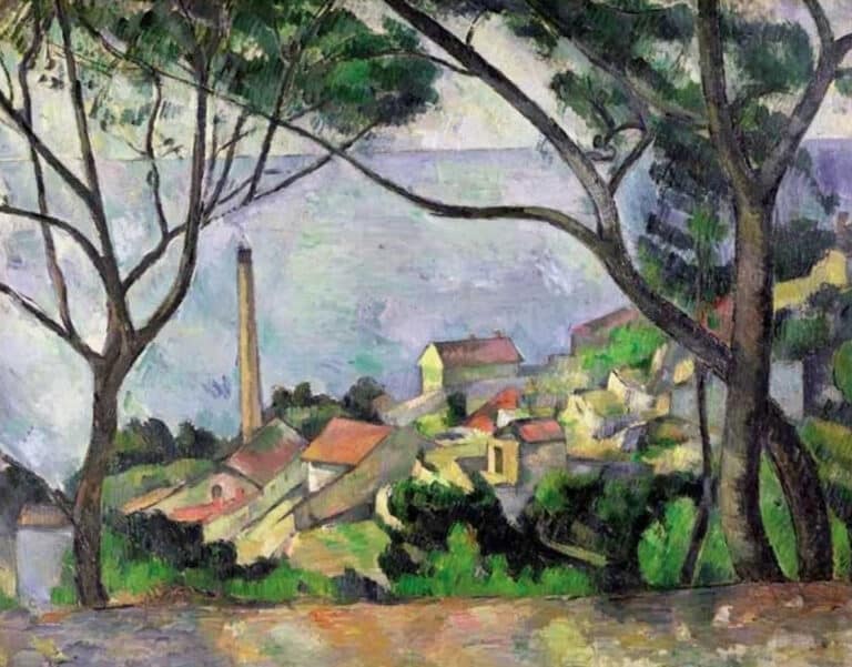 L’Estaque, vu à travers les Arbres – Paul Cézanne Paul Cézanne