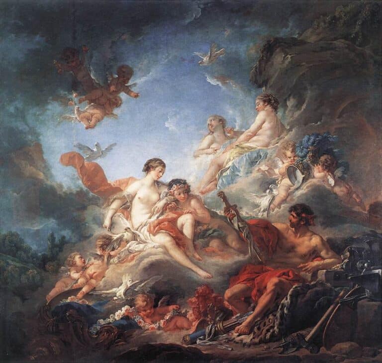 Vulcan Presenting Arms to Venus for Aeneas – François Boucher François Boucher