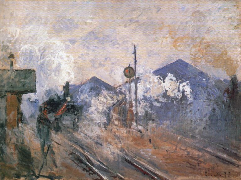 Les Voies à la sortie de la gare Saint-Lazare – Claude Monet Claude Monet