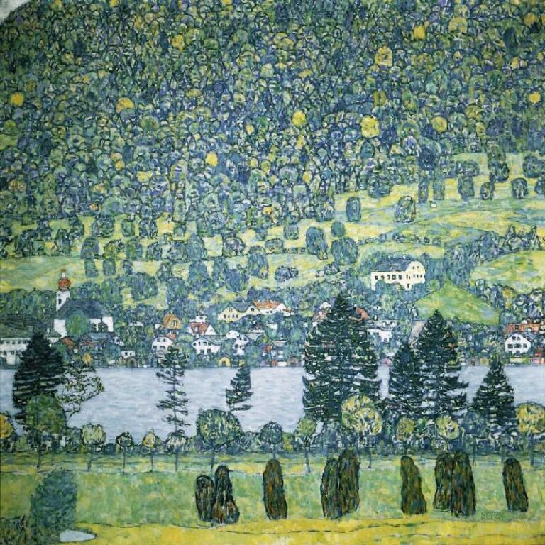 Forêt en pente Unterach au Attersee – Gustav Klimt Gustav Klimt