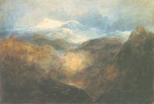 Waliser de montagnes avec une armée sur la marche – William Turner William Turner