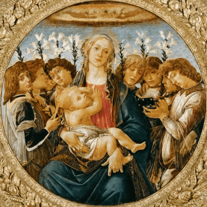 Marie avec l’enfant et le chant des anges – Sandro Botticelli Sandro Botticelli