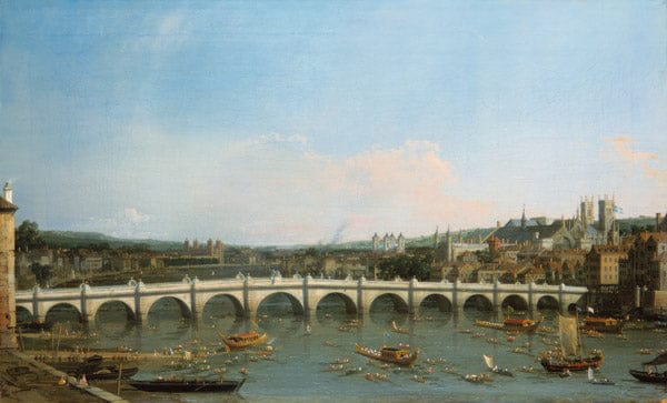 Le pont de Westminster vu du nord avec le palais de Lambeth au loin – Giovanni Antonio Canal Giovanni Antonio Canal