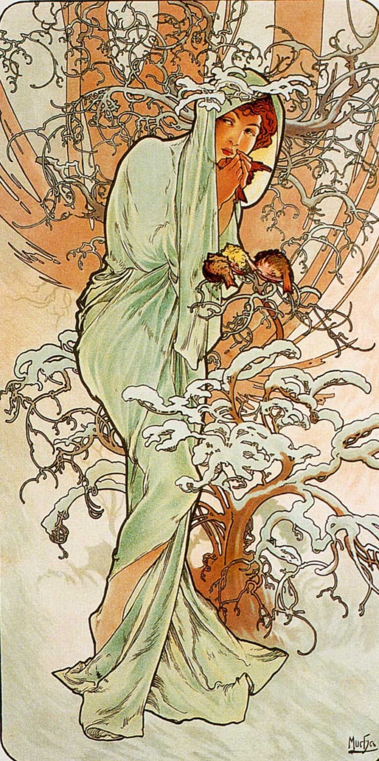 L’hiver – Mucha Alphonse Mucha