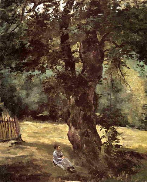 Femme assise sous un arbre – Caillebotte Gustave Caillebotte