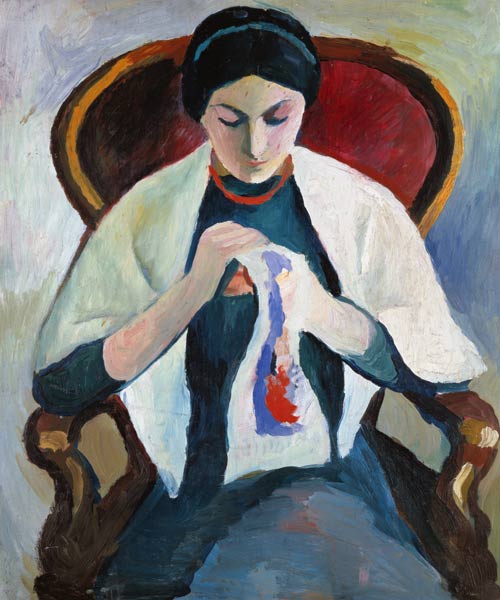 Femme qui coud – August Macke August Macke