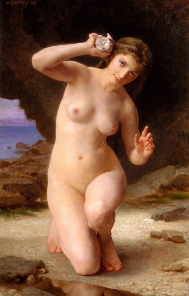 Femme avec un coquillage – William Bouguereau William Bouguereau