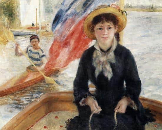 Femme dans un bateau avec un canoéiste – Pierre-Auguste Renoir Pierre-Auguste Renoir